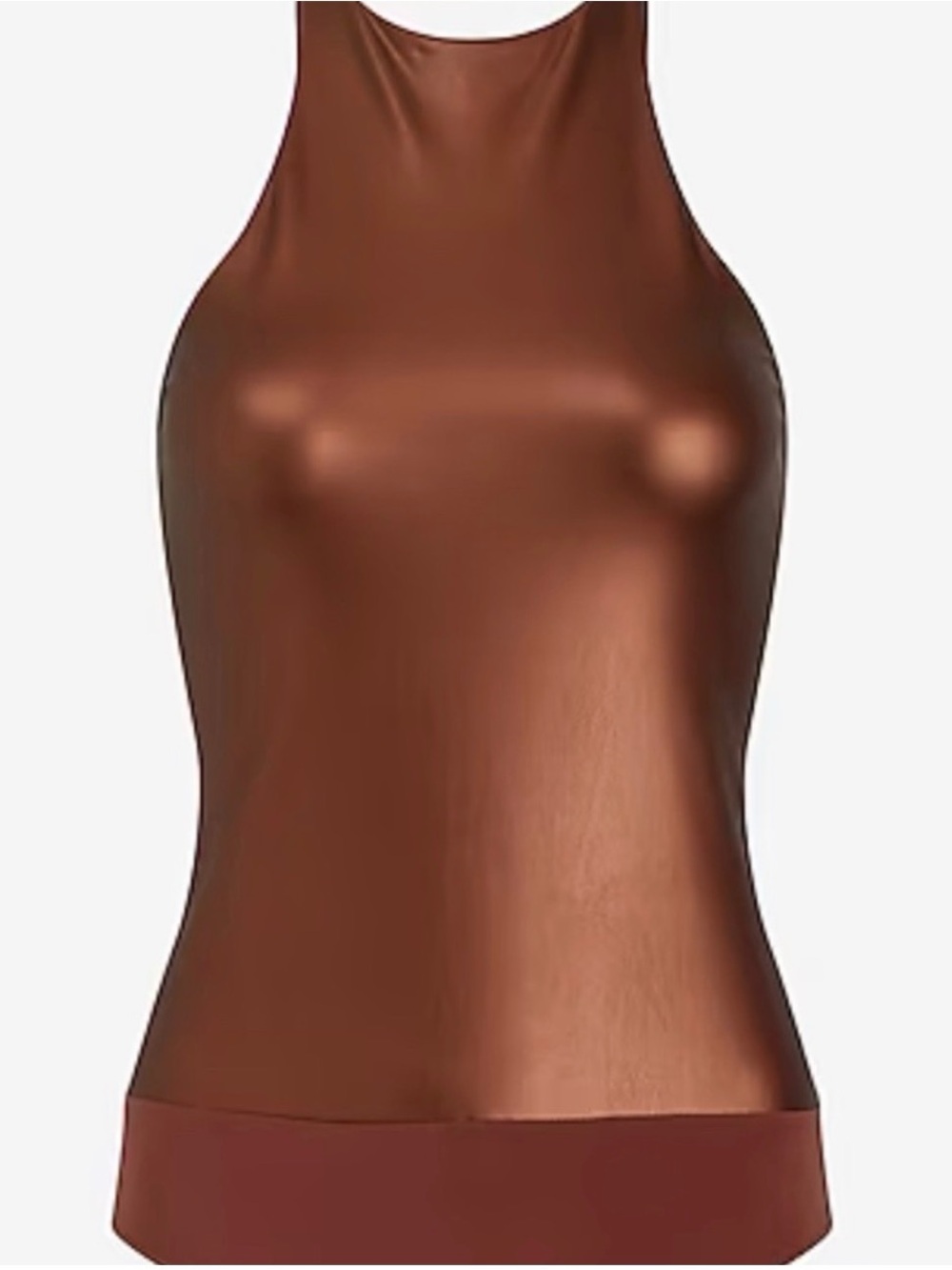BNWT EXPRESS Bronze Halter Bodysuit